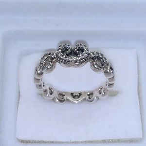 💕SOLD💕 Pandora Silver Heart & Swirls Ring Size 5